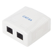LINKEDPRO BY EPCOM LP-WP-39-C6A - Caja de Pared / 2 Puertos RJ45 / Cat6A UTP / T568A-B / ABS Retardante de Llama | SIERRA STORE