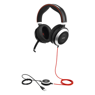 Jabra Evolve 80 con conexión USB / 3.5mm, cancelación activa/pasiva de ruido con indicador de ocupado (7899-823-109) | SIERRA STORE