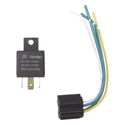 Relé automotriz / 5 pines / 12 VDC / Con base de montaje | SIERRA STORE