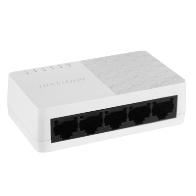 HIKVISION DS-3E0505D-O - Switch de Escritorio / 5 Puertos Gigabit / 10/100/1000 Mbps / Diseño Compacto / Plug and Play | SIERRA STORE