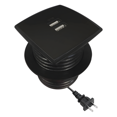 Caja Cuadrada Multy USB / 2 Puertos USB 5V/2A / Cable 1.5m (4.9 ft) / ABS V0 Ignífugo / NOM-ROHS-UL94 | SIERRA STORE