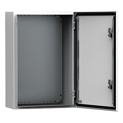 Gabinete Exterior / IP66 NEMA 4/12/13 / IK10 / 600x600x210 mm (23.6x23.6x8.3 in) / Acero 1.5 mm / Platina Montaje | SIERRA STORE