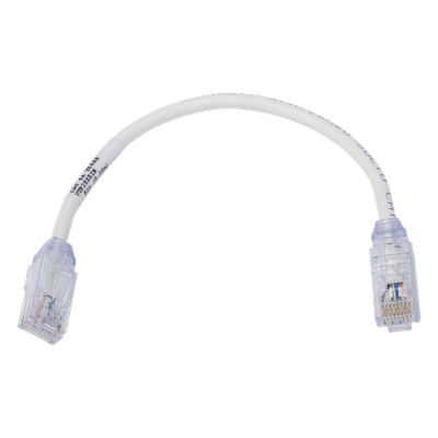 PANDUIT UTP28X8IN - Cable de Parcheo UTP / Cat6A / 28 AWG / CM-LSZH / 20.3 cm (8 ft) / PoE++ / Alta Densidad | SIERRA STORE