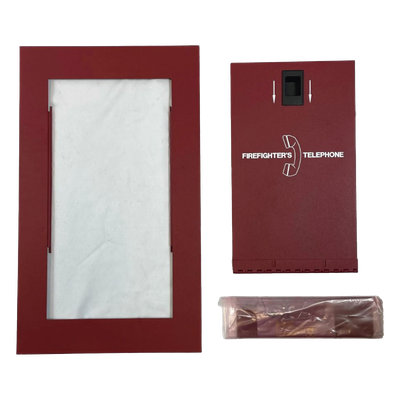 Puerta con pestillo / montaje en superficie / 38.56 x 21.75 cm / esmalte rojo horneado / para auricular AFAWS-TELC | SIERRA STORE