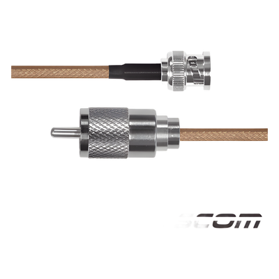 EPCOM INDUSTRIAL SBNC142KUHF60 - Cable Coaxial Jumper / BNC Macho a UHF Macho / RG142/U / 60 cm (1.97 ft) | SIERRA STORE