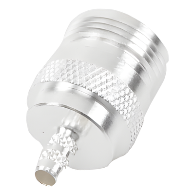 Conector Coaxial N Hembra / Anillo Plegable / Cables LP-195, LP-142, RG-142/U, LMR-195 / Cuerpo Bronce Niquelado / Contacto Oro / | SIERRA STORE