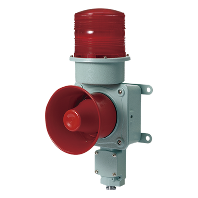 Baliza LED con Sirena Electrónica / 120 dB / IP66 / -40°C a +70°C / 5 Patrones de Sonido / 120 VCA | SIERRA STORE