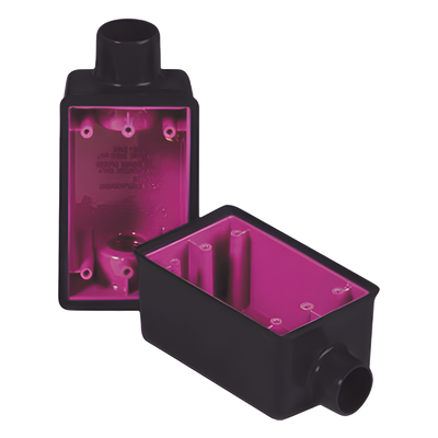 Caja Rectangular / 3/4 Pulgada / 1 Entrada / Recubrimiento PVC 40 mils / Uretano Púrpura 2 mils / IK09 | SIERRA STORE