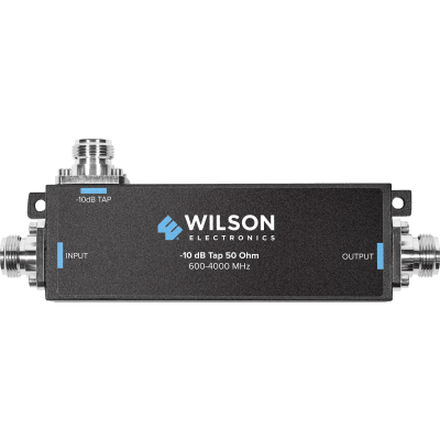Separador TAP -10 dB con rango de frecuencia de 575 a 6000 MHz. Ideal para separar las antenas a diferentes longitudes de ...