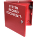 Caja Metálica Roja | Documentos De Registro Del Sistema | Con Unidad Flash USB-C | Cerradura De Botón | 12x12x4 | SIERRA STORE
