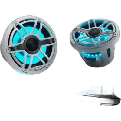 Bocinas Náuticas JL Audio M6 8.8" / Coaxial / LED Transflective / Rejilla Deportiva Blanca / 125 W RMS / 4 Ω / Respuesta 38 Hz-20 kHz | SIERRA STORE