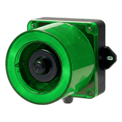 Baliza LED con Sirena / Verde / 31 Tonos / 123 dB / IP66 / 110-220 VCA | SIERRA STORE