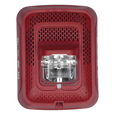 Bocina con estrobo / Pared / 25-70.7 Vrms / 15-185 cd / 400-4000 Hz / UL 1480-1971 / Serie L | SIERRA STORE