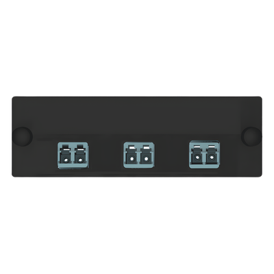 PANDUIT FAP3WAQDLCZ - Placa Acopladora de Fibra Óptica / 6 Fibras LC Duplex / Multimodo OM3/OM4 / Cerámica Zirconia / Color Aqua | SIERRA STORE