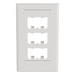 PANDUIT CFPL6WHY - Placa de Pared Vertical / 6 Puertos Mini-Com / Diseño Plano / 2.75 x 4.5 in / ABS / Blanco | SIERRA STORE