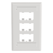PANDUIT CFPL6WHY - Placa de Pared Vertical / 6 Puertos Mini-Com / Diseño Plano / 2.75 x 4.5 in / ABS / Blanco | SIERRA STORE