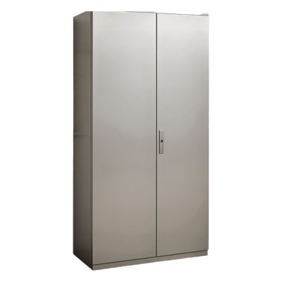 Gabinete de Acero Inoxidable / IP55 / IK10 / 1000 x 2200 x 400 mm (39.4 x 86.6 x 15.7 in) / Capacidad 110 kg / Platina Galvanizada | SIERRA STORE