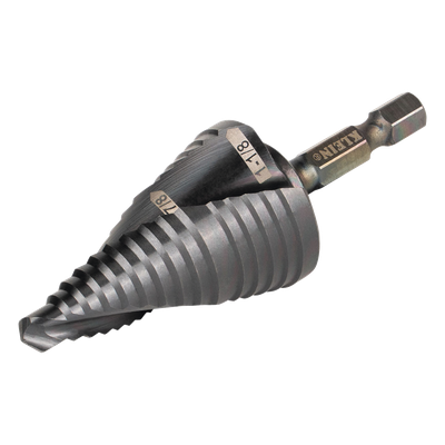 Broca Escalonada 12 en 1 / Revestimiento TiAlN / Perforación 2-3 cm / Doble Acanaladura Espiral / Vástago Hexagonal 1/4'' / Liberación | SIERRA STORE