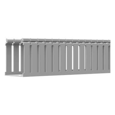 PANDUIT FC4X3LG2 - Canaleta Ranurada con Tapa / Tipo F / 108 mm Ancho / 79.2 mm Alto / 6.6 ft (2 m) Largo / Gris Claro | SIERRA STORE