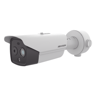 HIKVISION DS-2TD2628-7/QA - Cámara Bala IP Dual / Térmica 256 x 192 / Óptica 4 Megapixel / IR 30 m (98.4 ft) / PoE / Termométrica / | SIERRA STORE
