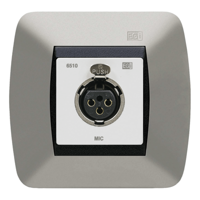 Módulo de Pared XLR / 60 mm / Alimentación Phantom 0-48 VDC / Balanceado/No Balanceado / Chasis Zincado / Blanco | SIERRA STORE