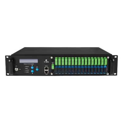 Amplificador Óptico EYDFA / 32 Puertos / 1550 nm / Salida 22 dBm / GPON EPON XGS-PON / Gestión SNMP y Web | SIERRA STORE