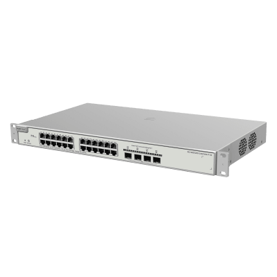 Switch Administrable PoE Capa 2+ Plus, con 24 puertos Gigabit PoE 802.3af/at + 4 SFP+ para fibra 10Gb, gestión gratuita de...