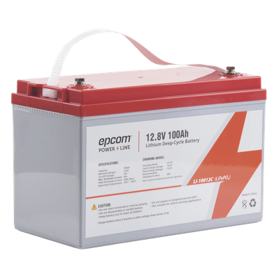 Batería de Litio Ciclo Profundo / 12.8 Vcc / 100 Ah / Descarga 50 A / -20°C a +60°C / 11 kg | SIERRA STORE