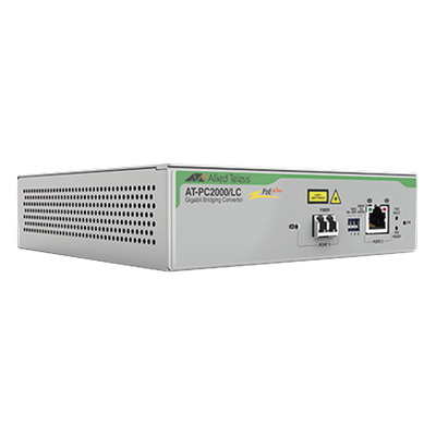 Convertidor de medios Gigabit Ethernet PoE+ a fibra óptica, conector LC, multimodo (MMF), distancia hasta 550 m | SIERRA STORE