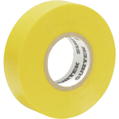 Cinta para aislar color Amarilla de 19 mm x  18 metros / Fabricada en PVC / Adhesivo acrílico. | SIERRA STORE