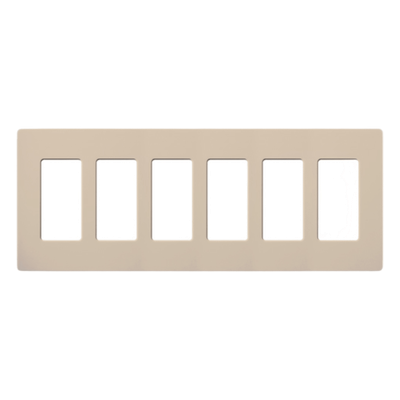 Placa de Pared 6 Espacios / Diseño Screwless / Apertura Tipo Diseñador / Acabado Satinado Taupe | SIERRA STORE