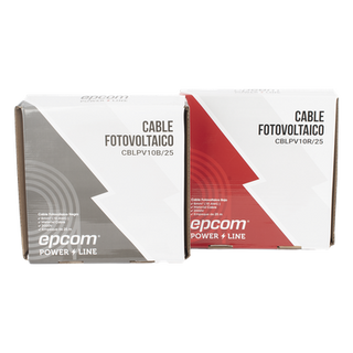Kit Cable Fotovoltaico / 2 Rollos 25 m (82 ft) / 10 AWG 6 mm² / 1000/2000 V / -40°C a 120°C / Rojo/Negro | SIERRA STORE