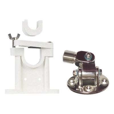 Kit de montaje de acero inoxidable ajustable con soporte para antenas de 1" ó 1 1/2" de Diámetro. Rosca Estándar 1" x 14 Hilos. | SIERRA STORE