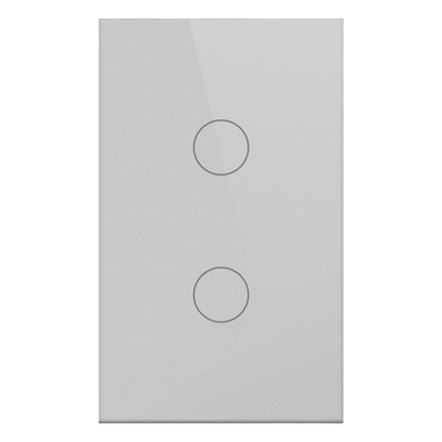 Interruptor Inteligente / 2 Circuitos / ZigBee / Alimentación 100-250V / Neutro Opcional / 800W por Canal / Vidrio Templado | SIERRA STORE