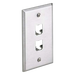 PANDUIT CFP2SY - Placa de Pared Vertical / Acero Inoxidable Grado 304 / 2 Puertos Mini-Com / 2.75 x 4.5 pulgadas | SIERRA STORE