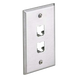 PANDUIT CFP2SY - Placa de Pared Vertical / Acero Inoxidable Grado 304 / 2 Puertos Mini-Com / 2.75 x 4.5 pulgadas | SIERRA STORE