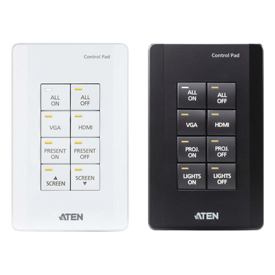 Panel de control / 8 botones personalizables / Ethernet 10/100Base-T / 2 puertos RS-232 / 2 canales relay / Montaje en superficie | SIERRA STORE