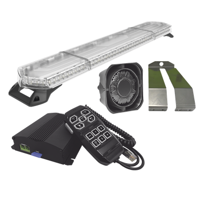 Kit de Sirena y Torreta LED / 48 pulgadas (1.2 m) / 96 LEDs / Ámbar / 124.5 dB / 12-24 VCD / SAE J845 / CISPR 25 | SIERRA STORE