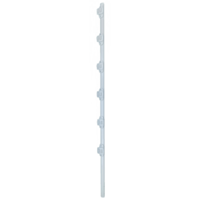 Poste de Paso / Tubo de Acero Galvanizado / Diámetro 1" / Longitud 140 cm / 6 Aisladores / Color Blanco / 1 KG | SIERRA STORE