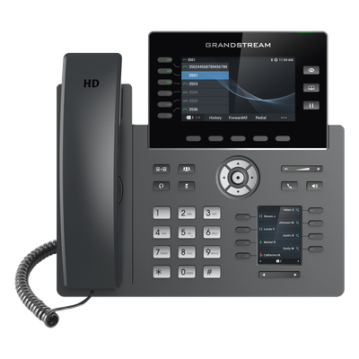 Teléfono IP / 6 Líneas SIP / Wi-Fi 5 Dual Band / Bluetooth 5.0 / Pantalla 4.3" / 48 Teclas MPK / PoE / Audio HD Opus | SIERRA STORE