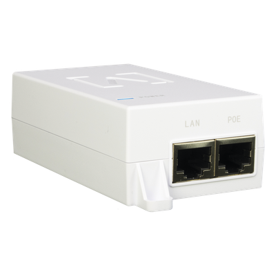Inyector PoE+ / Gigabit 10/100/1000 Mbps / 48V 0.64A / Alcance 100 m (328 ft) / Montaje en Pared | SIERRA STORE