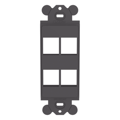 PANDUIT NK4RMFBL - Marco de Módulo Dúplex / 4 Puertos Keystone / Compatible GFCI / Color Negro / 1.5 x 3.5 in | SIERRA STORE