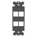 PANDUIT NK4RMFBL - Marco de Módulo Dúplex / 4 Puertos Keystone / Compatible GFCI / Color Negro / 1.5 x 3.5 in | SIERRA STORE