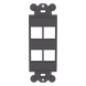 PANDUIT NK4RMFBL - Marco de Módulo Dúplex / 4 Puertos Keystone / Compatible GFCI / Color Negro / 1.5 x 3.5 in | SIERRA STORE