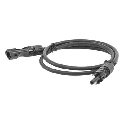 Cable Fotovoltaico / 1 m (3.28 ft) / 10 AWG / MC4 Macho-Hembra / Negro / Intemperie | SIERRA STORE