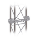 Herraje Multipropósito para Torre / Acero Galvanizado en Caliente / Compatible STZ30G / Soporte PTZ o Bullet / Incluye Abrazaderas | SIERRA STORE