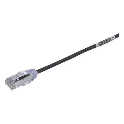 PANDUIT UTP28SP8INBL - Cable de Parcheo Cat6 / UTP 28AWG / 20.2 cm (0.66 ft) / Diámetro 3.8 mm / PoE hasta 48 cables en mazo / Negro | SIERRA STORE