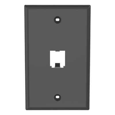 PANDUIT CFP1BL - Placa de Pared Vertical / 1 Puerto / Mini-Com / Diseño Plano / ABS / 2.75 x 4.5 in / Negro | SIERRA STORE