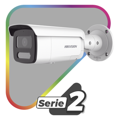 HIKVISION DS-2CD2T47G2H-LISU/SL - [Dual Light + ColorVu] Bala IP 4 Megapixel / Lente 4 mm / 60 mts IR + 60 mts Luz Blanca / Exterior | SIERRA STORE