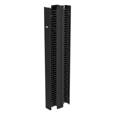 Gestor Vertical de Cableado CableTek-EC / Doble Cara / 45U / Acero 1.9 mm / 6 in Ancho / 9 in Profundidad / Negro RAL 9005 / Montaje | SIERRA STORE